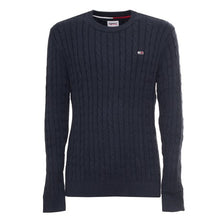 Tommy Hilfiger Maglione Uomo Blu Navy Girocollo Cotone Cable Knit