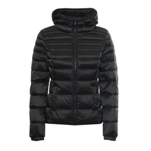 Piumino Refrigiwear nero con cappuccio – Vera piuma