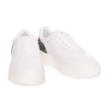 Sneakers Twinset Milano bianche con dettaglio glitter nero