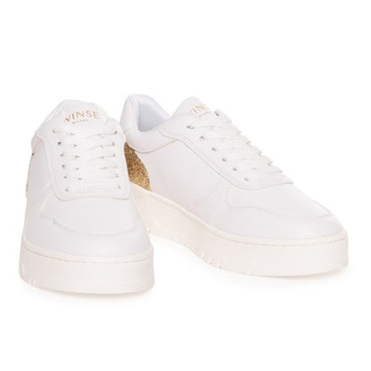 Sneakers Twinset Milano bianche con dettaglio glitter oro