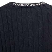 Tommy Hilfiger Maglione Uomo Blu Navy Girocollo Cotone Cable Knit