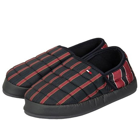 Pantofole Tommy Hilfiger a righe bicolore