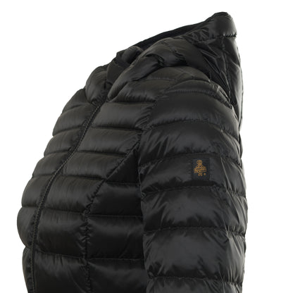 Piumino Refrigiwear nero con cappuccio – Vera piuma