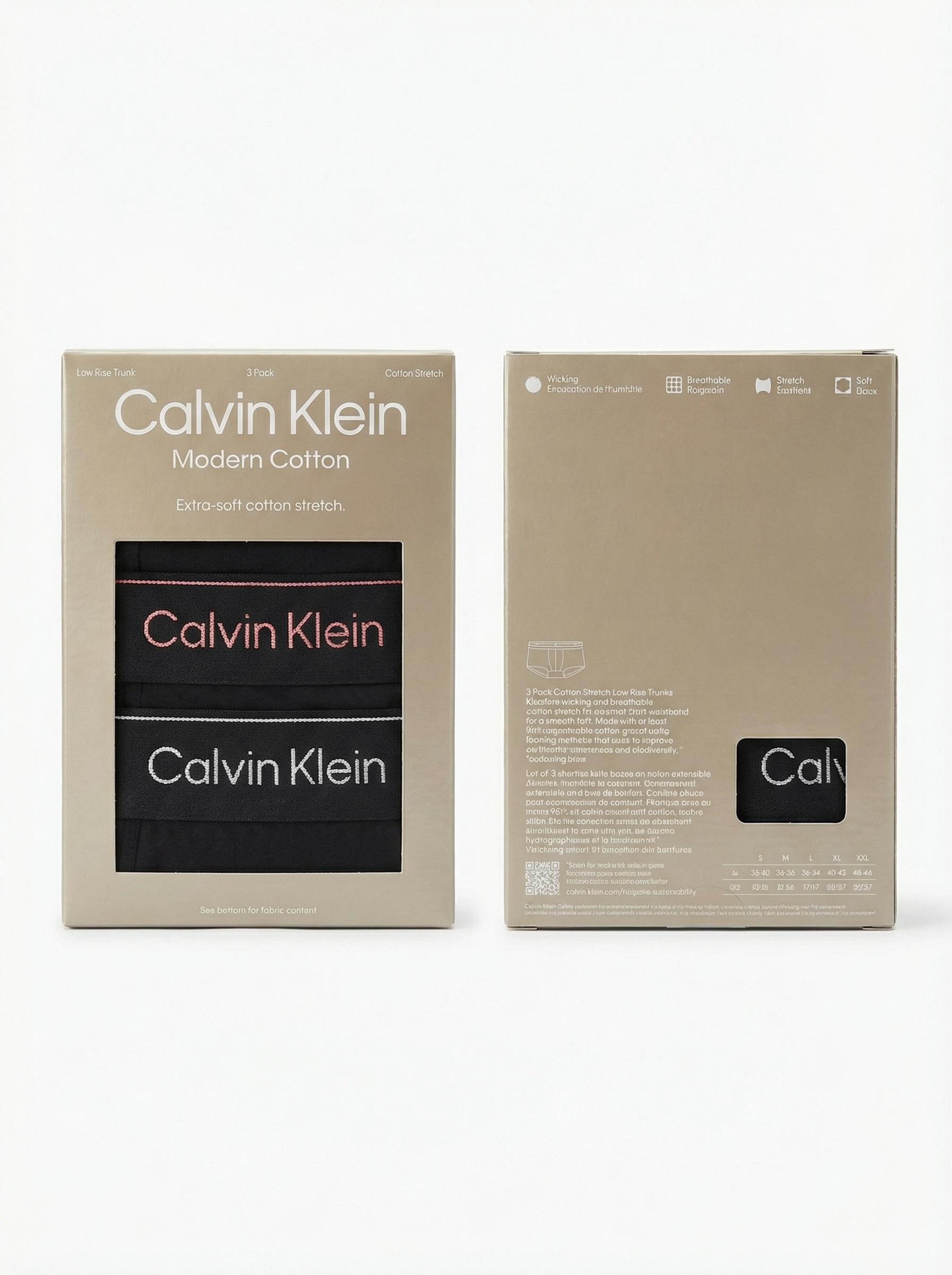 Calvin Klein Modern Cotton – Set 3 Low Rise Trunk (Special Edition Lurex) Men