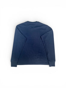 Maglia Tommy Jeans uomo blu manica lunga logo frontale